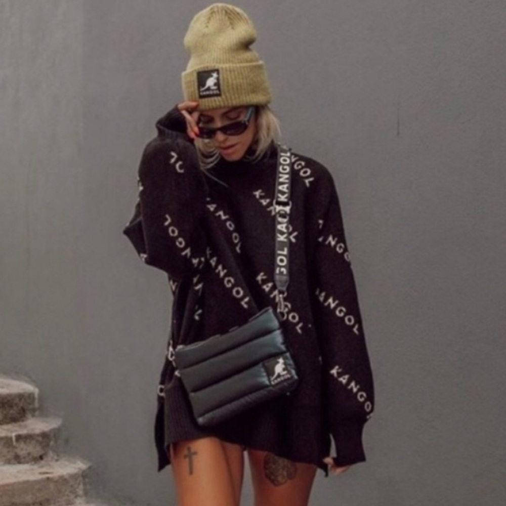 KANGOL x H&M blogger favorite black sweater oversized - Picture 5 of 7